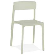 Chaise intérieur / extérieur empilable 'COCKTAIL' avec assise et pieds en résine vert pastel