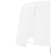 Lampadaire design hauteur réglable 'Okno Max' abat-jour blanc structure en métal brossé