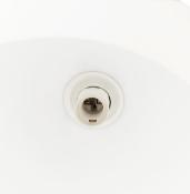 Lampadaire design 'Arc XL' abat-jour blanc structure en métal chromé socle en marbre