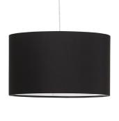 Suspension design cylindrique 'Lyster' en tissu noir réglable en hauteur
