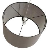 Suspension design cylindrique 'Lyster' en tissu gris réglable en hauteur