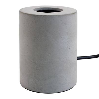 Lampe à poser design cylindrique 'CILINDRO' gris effet béton