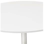 Petite table / table salle de réunion ronde 'Druna Mini' bois blanc pied central chromé - Ø 90 cm
