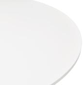 Table / table salle de réunion ronde 'Kaza' plateau en bois blanc et pied central en métal blanc – Ø 120 cm