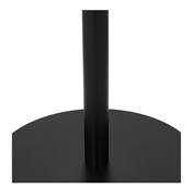 Petite table industriel ronde 'FERRO' plateau bois noir pied central métal noir – Ø 60 cm