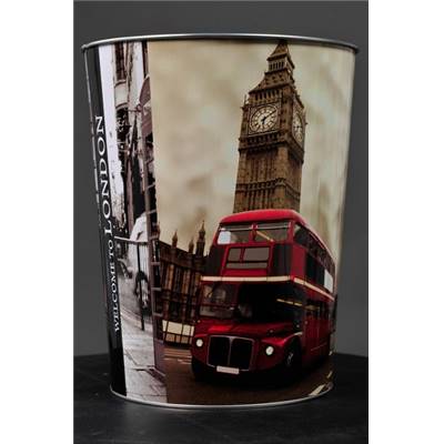 Corbeille à papier Londres 'Big Ben' bus rouge
