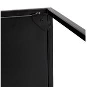 Set de 3 Tables d'appoint gigognes design carré 'TRIPLE' plateaux en bois noir pieds en métal noir