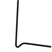 Table d'appoint guéridon design industriel 'METALLISK' plateau noyer 4 pieds métal noir - Ø 45 cm