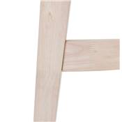 Table haute design carré 'RUSTIK' en bois blanc avec 4 pieds en bois naturel
