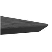 Petite table industriel carré 'FERRO' en bois noir pied central en métal noir – 68 x 68 cm