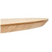 Table de salle à manger ronde 'VÄN' plateau en bois finition naturel pieds métal noir - Ø 120 cm
