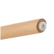 Tabouret snack mi-hauteur scandinave 'CIRCLE MINI' microfibre grise 4 pieds bois chromé dossier haut