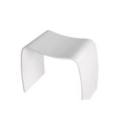 Tabouret bas design empilable 'Mooble' en bois blanc