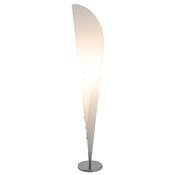 Lampadaire design 'Cone' blanc en forme de cône socle en métal chromé