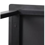 Table de bar / haute de style industriel 'MINT' en bois noir et pieds en métal noir – 120 x 60 cm