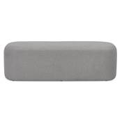 Banquette design de style moderne 'STICKY' en tissu gris foncé avec pieds noir - 120 x 40 cm