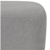 Banquette design de style moderne 'STICKY' en tissu gris foncé avec pieds noir - 120 x 40 cm