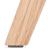 Chaise design 'Milano' en velours noire avec 4 pieds en bois naturel