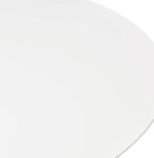 Table / table de réunion design ronde 'Bjork' en bois blanche pied central métal blanc – Ø 120 cm