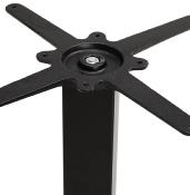 Table salle à manger 'Tvillin Black Small' noire bois pied central fonte – 150 x 70 cm