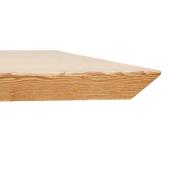Table de salle à manger design 'Tepee Wood' plateau bois naturel pieds acier brossé - 200 x 100 cm
