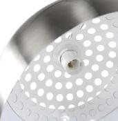 Lampadaire design 'Arc XXL' abat-jour et structure en acier brossé socle en marbre