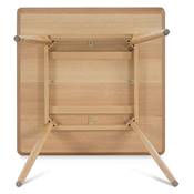 Petite table scandinave carrée 'LITTLE BOLNÄSS' plateau et 4 pieds bois – 80 x 80 cm