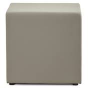 Pouf d'appoint carré rembourré 'KUBE' gris
