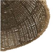 Suspension design ronde 'ARC' style rustique en algue marine naturelle structure en métal noir