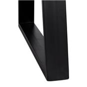 Petite table à diner / bureau rectangulaire de style industriel 'SMALL BARNE' en bois massif pieds en métal noir - 160 x 90 cm