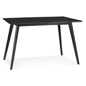 Table / bureau droit scandinave 'BOLNÄSS SMALL' plateau et 4 pieds bois noir – 120 x 80 cm