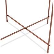 Table d'appoint guéridon pliable 'SMALL ELEMENTO' plateau miroir 4 pieds en métal cuivré - Ø 40 cm