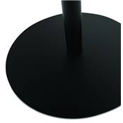 Table d'appoint guéridon design ovale 'DRINK' tablette et pied central en métal noir - 42 x 31 cm