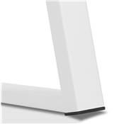 Table de bar Mange-debout design 'BARAS' en bois blanc pied en métal blanc - 150 x 60 cm