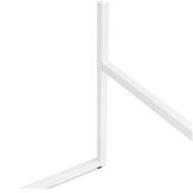 Table bar haute style industriel carré 'BISTRO' bois noir 4 pieds métal blanc idéal proffesionnels