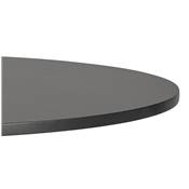 Table de bar haute pliable ronde 'BARDA' en bois noir avec pied central en métal noir – Ø 68 cm