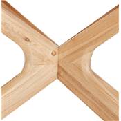 Table de salle à manger scandinave 'MASSIF' plateau et pieds bois massif - 195 x 95 cm