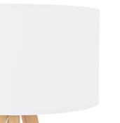 Lampe à poser scandinave trépied 'Stätiv' abat-jour blanc 3 pieds en bois naturel