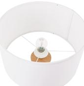 Lampe à poser scandinave trépied 'Stätiv' abat-jour blanc 3 pieds en bois naturel