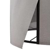 Lampe à poser design 'Okno' abat-jour cylindrique gris socle en métal brossé réglable