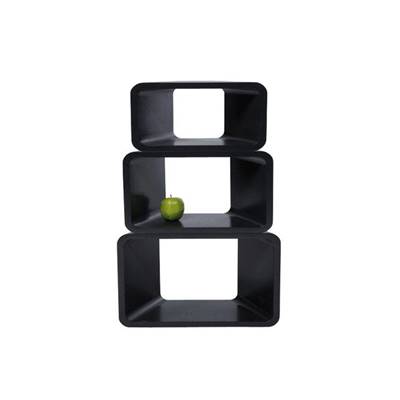 Etagères cubes design d'angle modulables grises - Set de 3