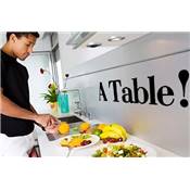 Sticker cuisine 'A table' noir