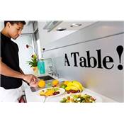Sticker mural cuisine 'A table' noir