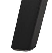 Tabouret de bar design 'CHAIRMAN BLACK EDITION' en microfibre marron 4 pieds bois noir dossier haut