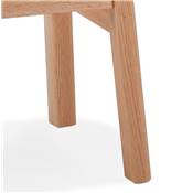 Tabouret de bar design de style scandinave 'BERE' assise avec 4 pieds en bois naturel