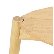 Tabouret de bar scandinave 'DRYCK' avec assise et pieds en frêne naturel repose pieds en métal noir