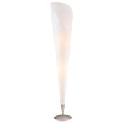 Lampadaire design 'Conik' blanc en forme de cône et pied en métal