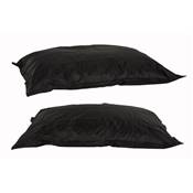 Pouf géant déhoussable imperméable 'Baggy' noir – 180 x 140 cm