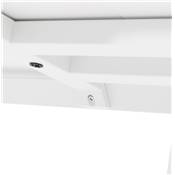 Bureau d'angle design 'MEET L' plateau en bois blanc avec pieds en métal blanc - 160 cm