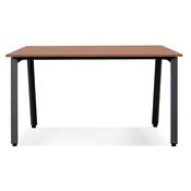 Bureau de direction design 'INCONTRO MINI' plateau en noyer avec pieds en métal noir - 160 x 80 cm